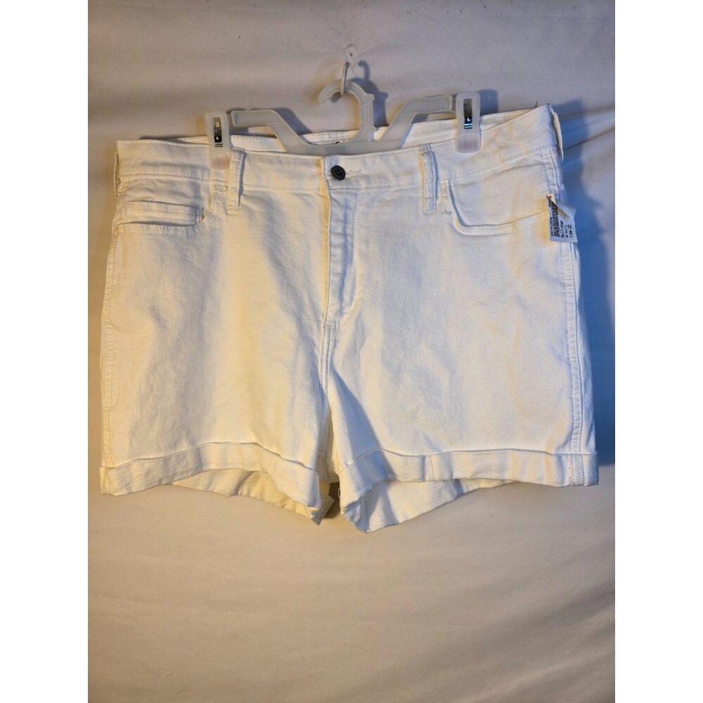 Hollister Denim Jean Shorts Coastal Cowgirl White Women’s Plus 20 Stretch 2X